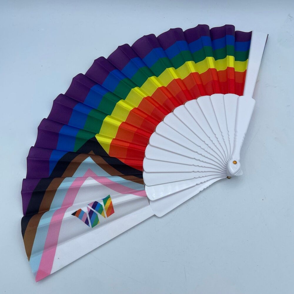 NFL Washington Commanders Pride Hand Fan Progressive Rainbow Folding Fan New